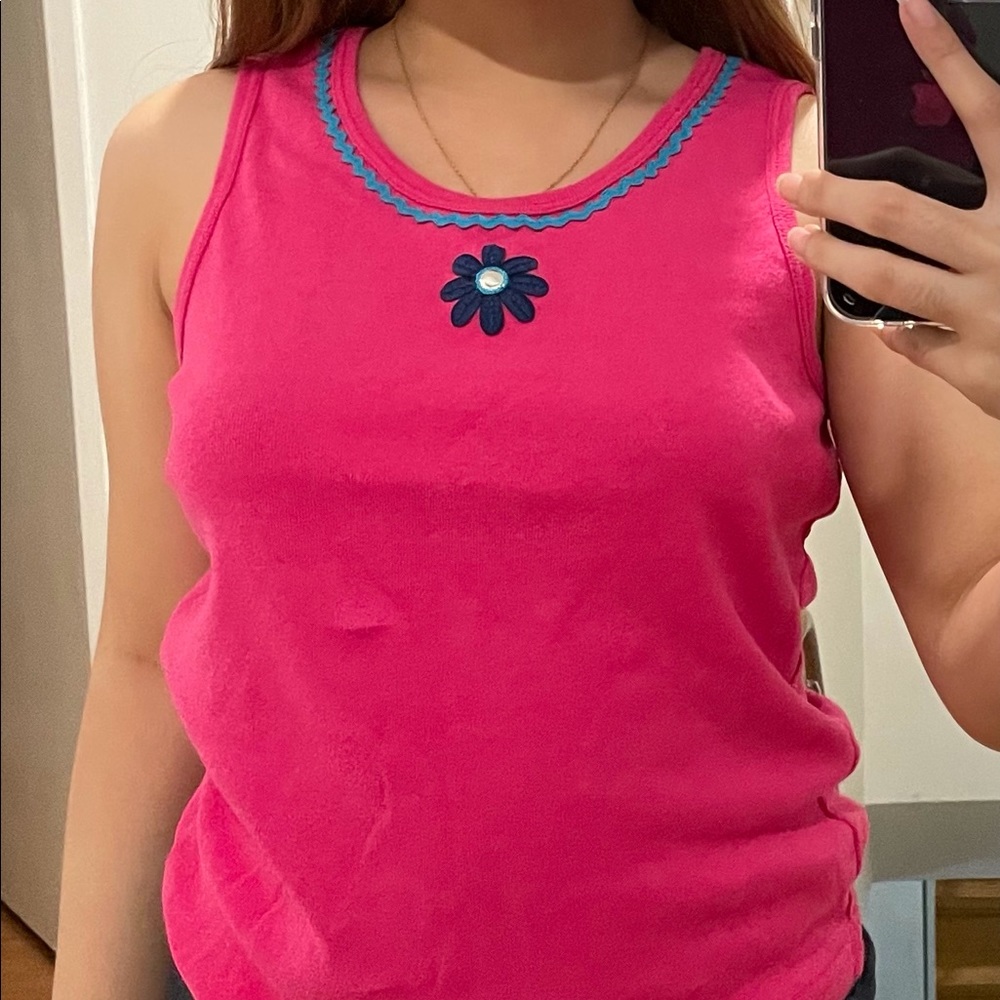 pink flower top